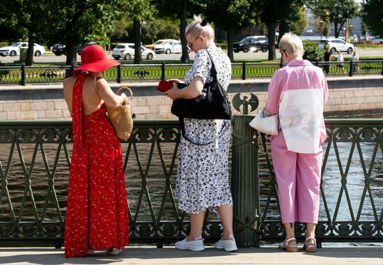 Жаркая погода в Санкт-Петербурге