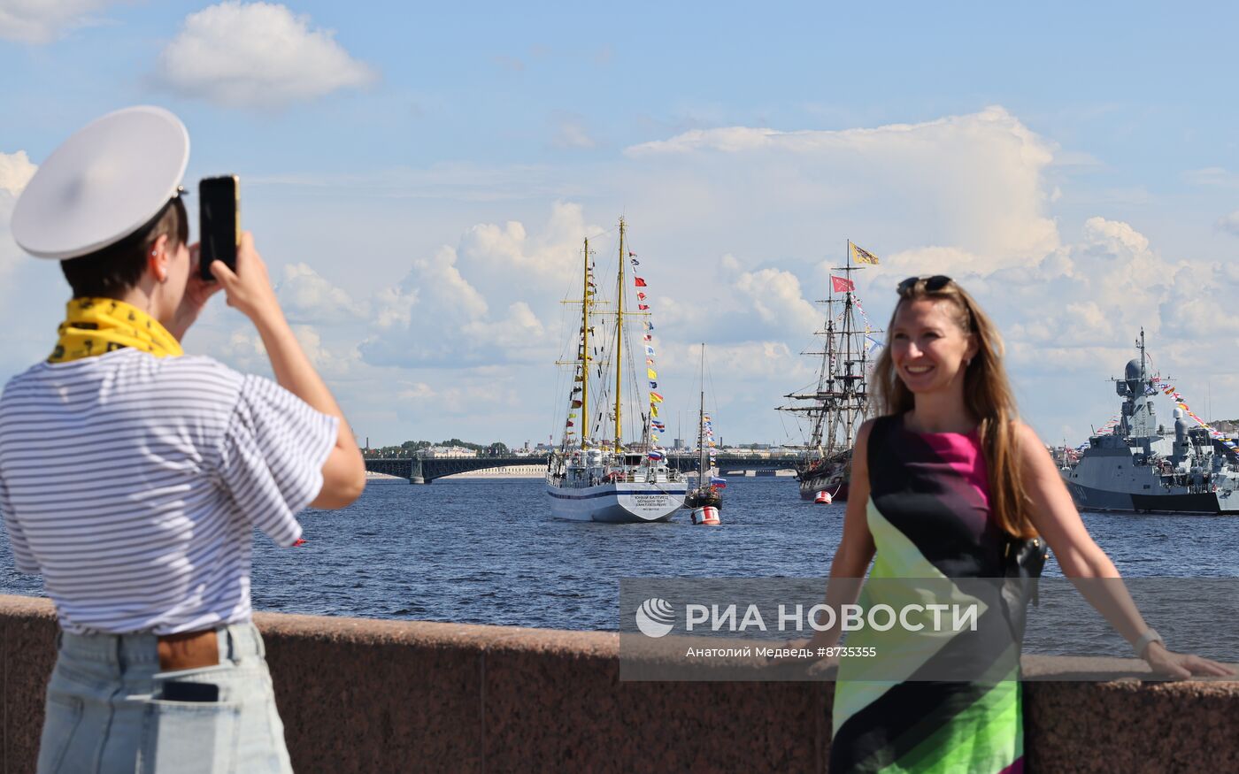 Празднование Дня ВМФ в Санкт-Петербурге