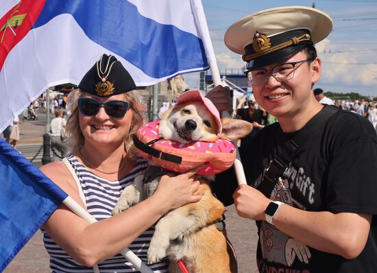 Празднование Дня ВМФ в Санкт-Петербурге