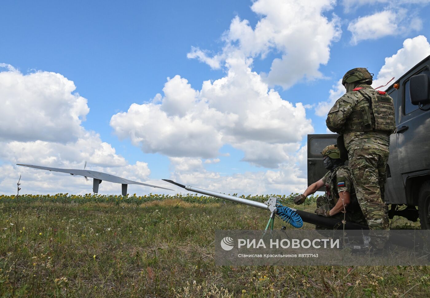 Боевая работа расчетов разведывательных БПЛА "Суперкам" группировки "Центр"