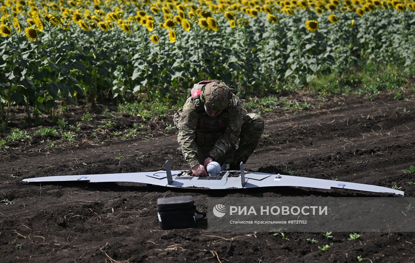 Боевая работа расчетов разведывательных БПЛА "Суперкам" группировки "Центр"