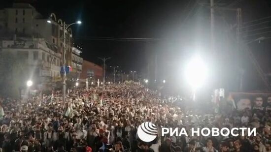 Тысячи людей вышли на митинг в Исламабаде после убийства главы политбюро ХАМАС