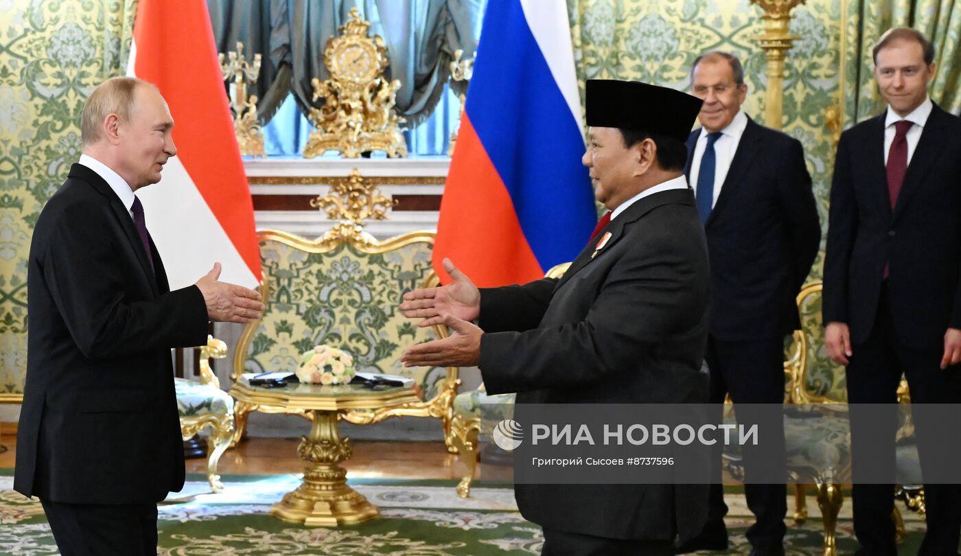 Встреча президента Владимира Путина с избранным президентом Индонезии П. Субианто