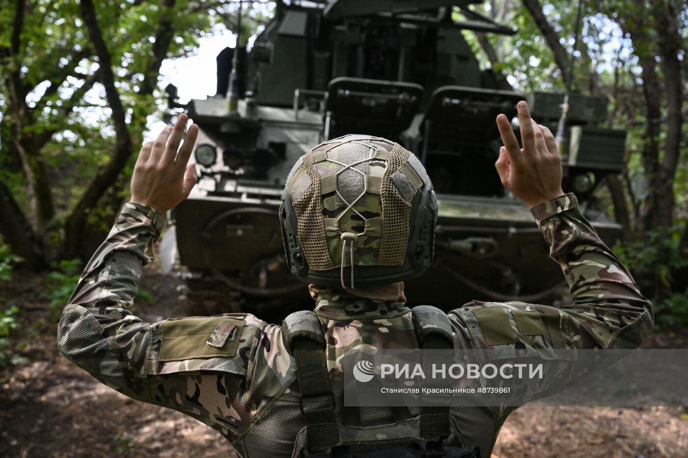 Боевое дежурство ЗРК "Тор-2М" ЦВО на Авдеевском направлении спецоперации