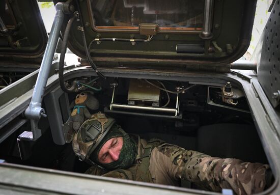 Боевое дежурство ЗРК "Тор-2М" ЦВО на Авдеевском направлении спецоперации