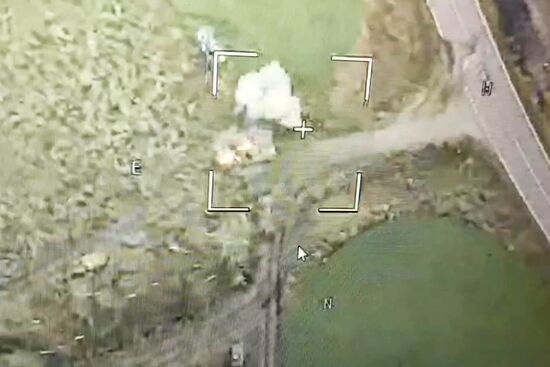 Уничтожение военной техники ВСУ в приграничном районе с Курской областью