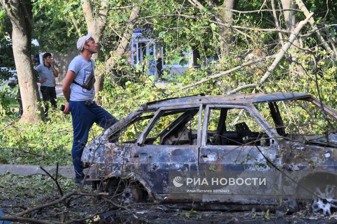 Последствия украинского обстрела Курска