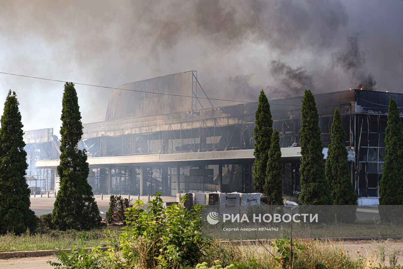 Последствия обстрела Донецка