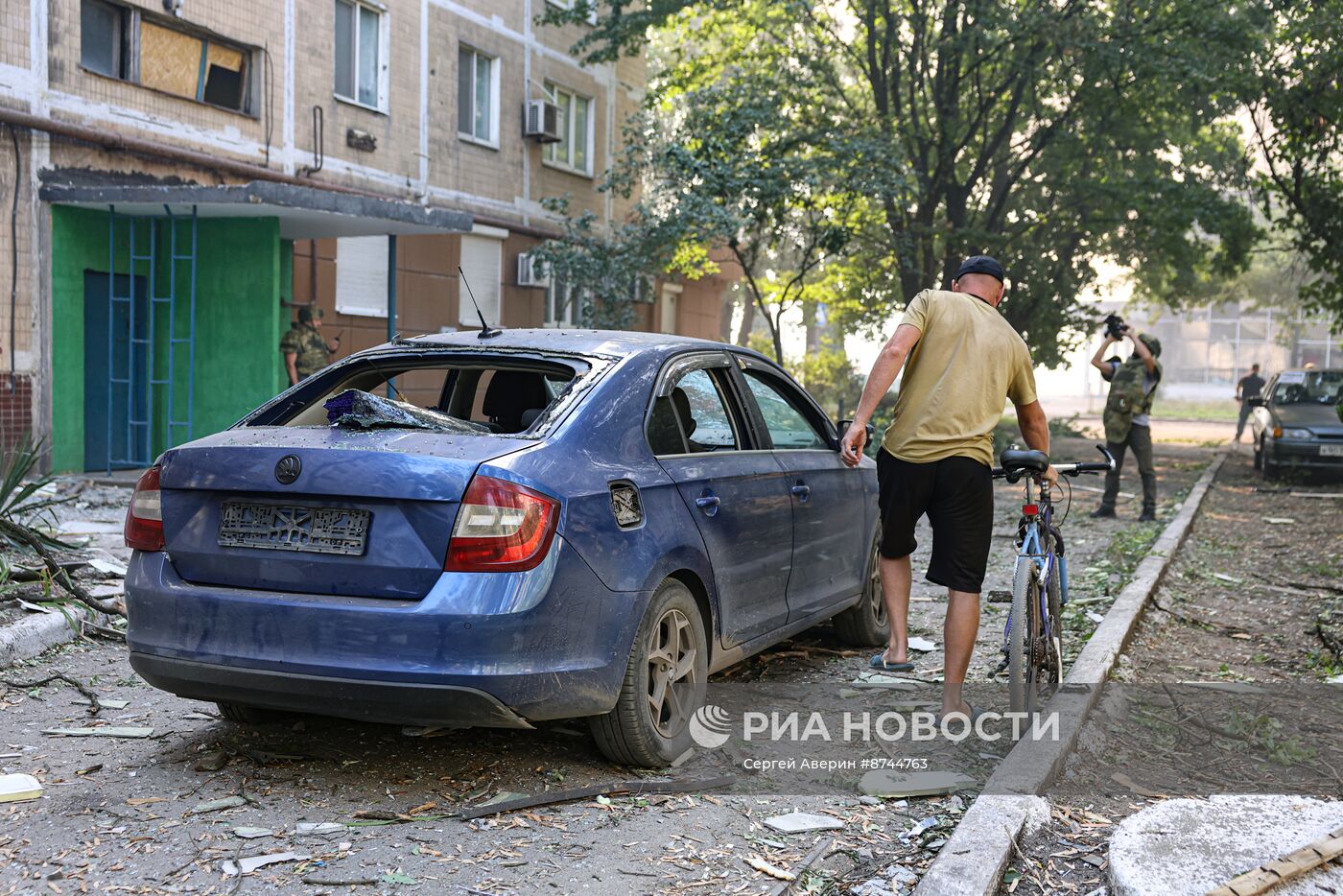 Последствия обстрела Донецка