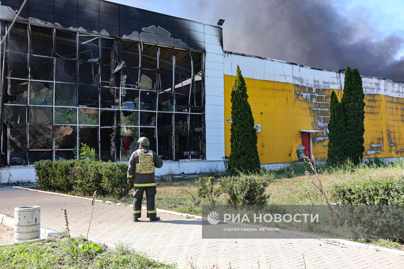 Последствия обстрела Донецка