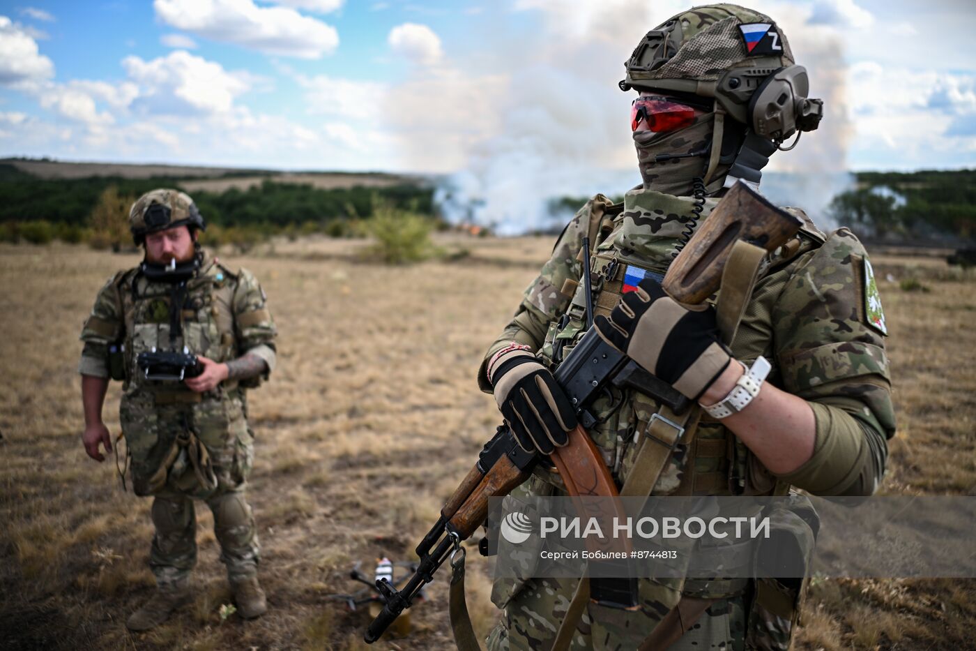 Военнослужащие добровольческого отряда спецназначения "Рысь" группировки "Юг"