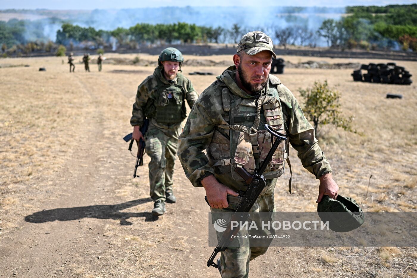 Военнослужащие добровольческого отряда спецназначения "Рысь" группировки "Юг"