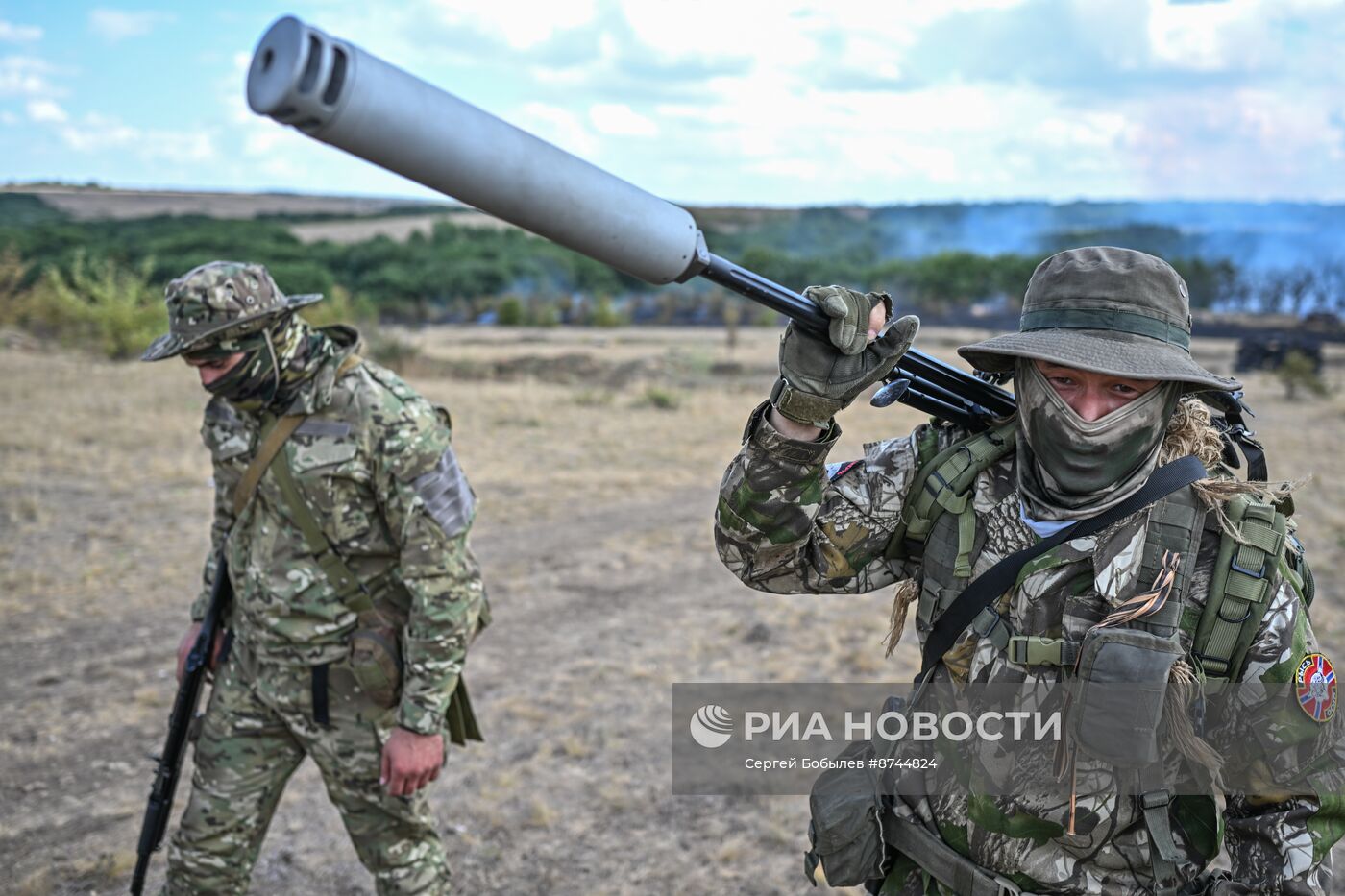 Военнослужащие добровольческого отряда спецназначения "Рысь" группировки "Юг"