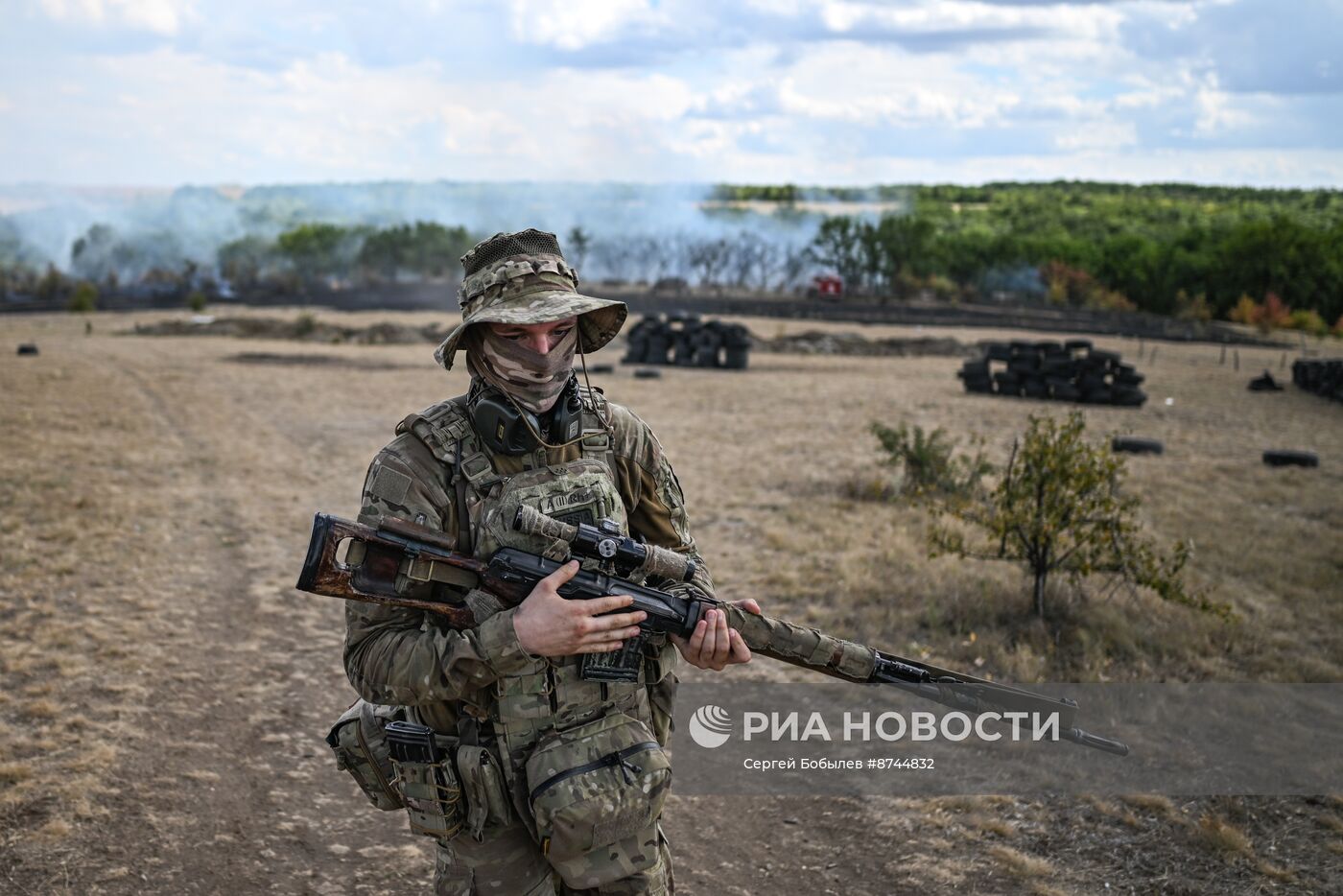 Военнослужащие добровольческого отряда спецназначения "Рысь" группировки "Юг"