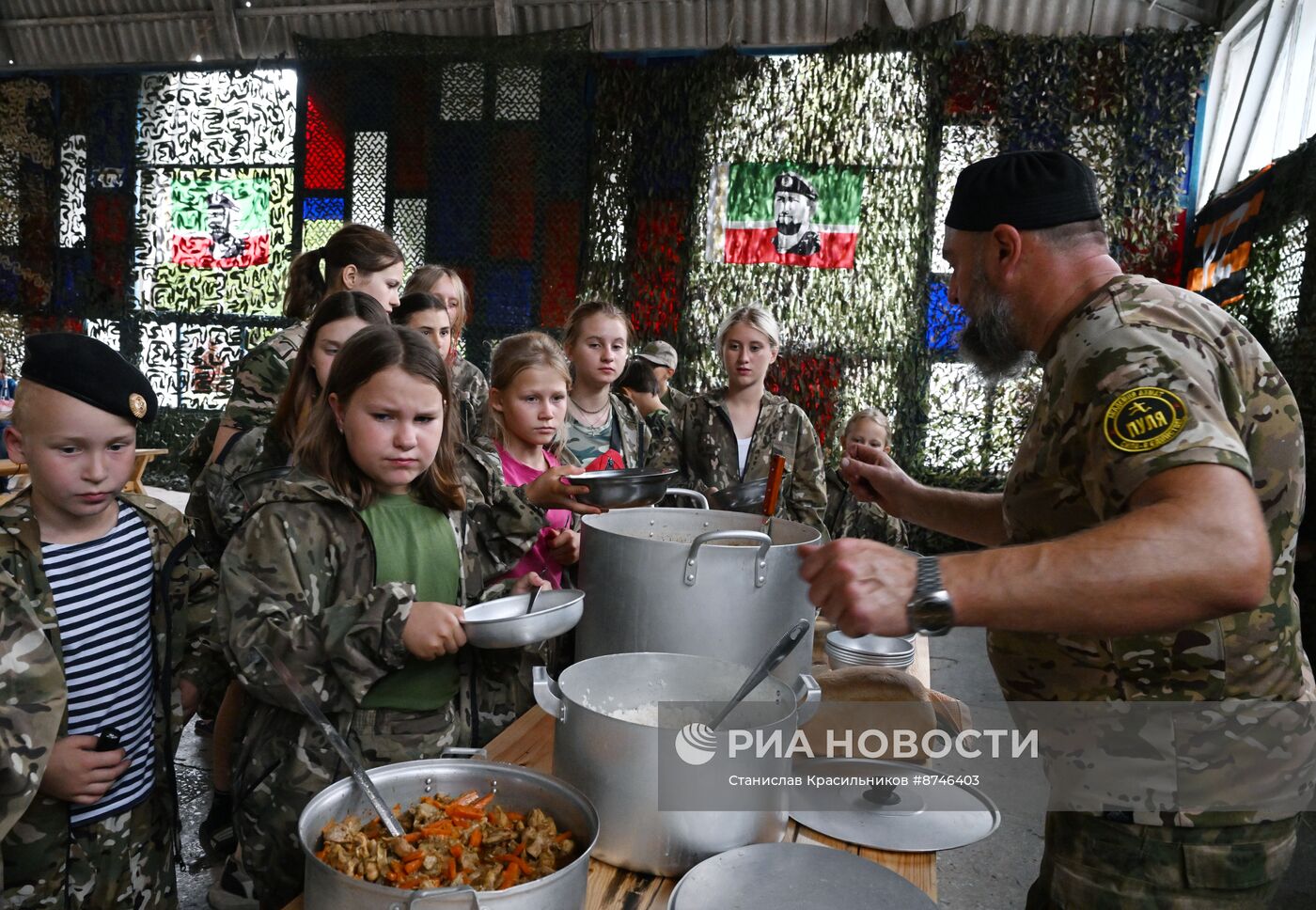 Детский патриотический лагерь Академии дружбы народов "Ахмат"