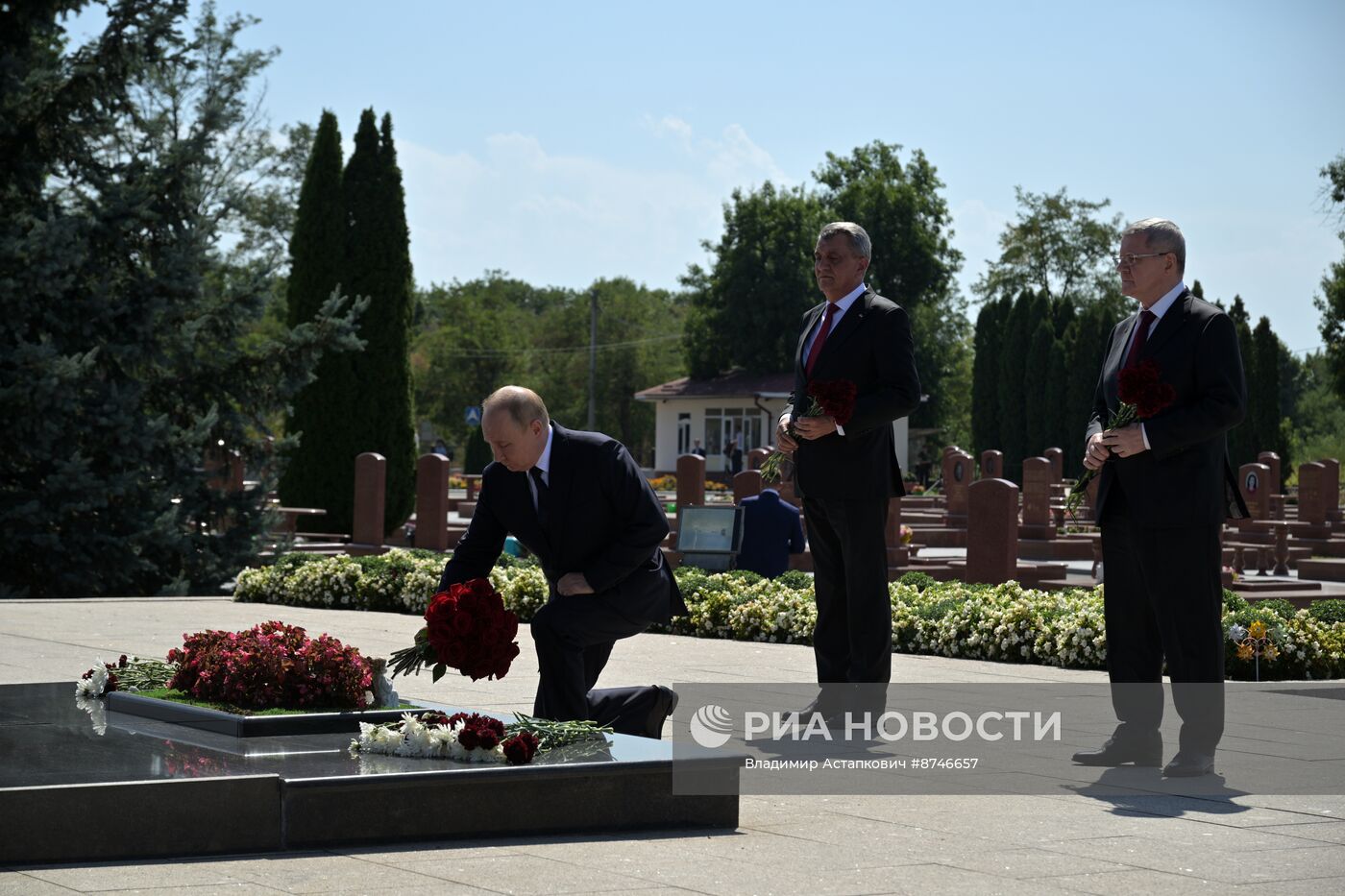 Рабочая поездка президента Владимира Путина в республику Северная Осетия - Алания