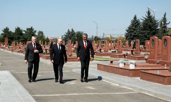 Рабочая поездка президента Владимира Путина в республику Северная Осетия - Алания