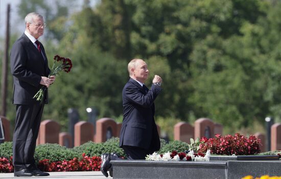 Рабочая поездка президента Владимира Путина в республику Северная Осетия - Алания