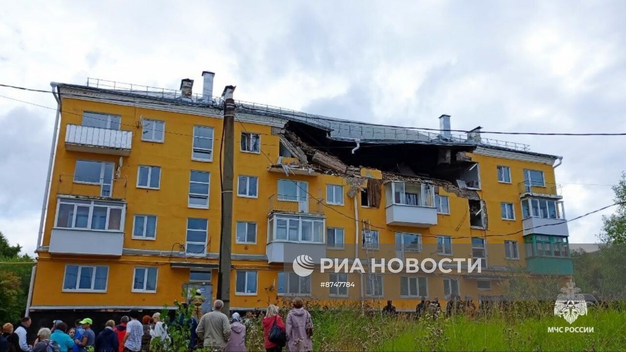 Взрыв газа в жилом доме в Кизеле