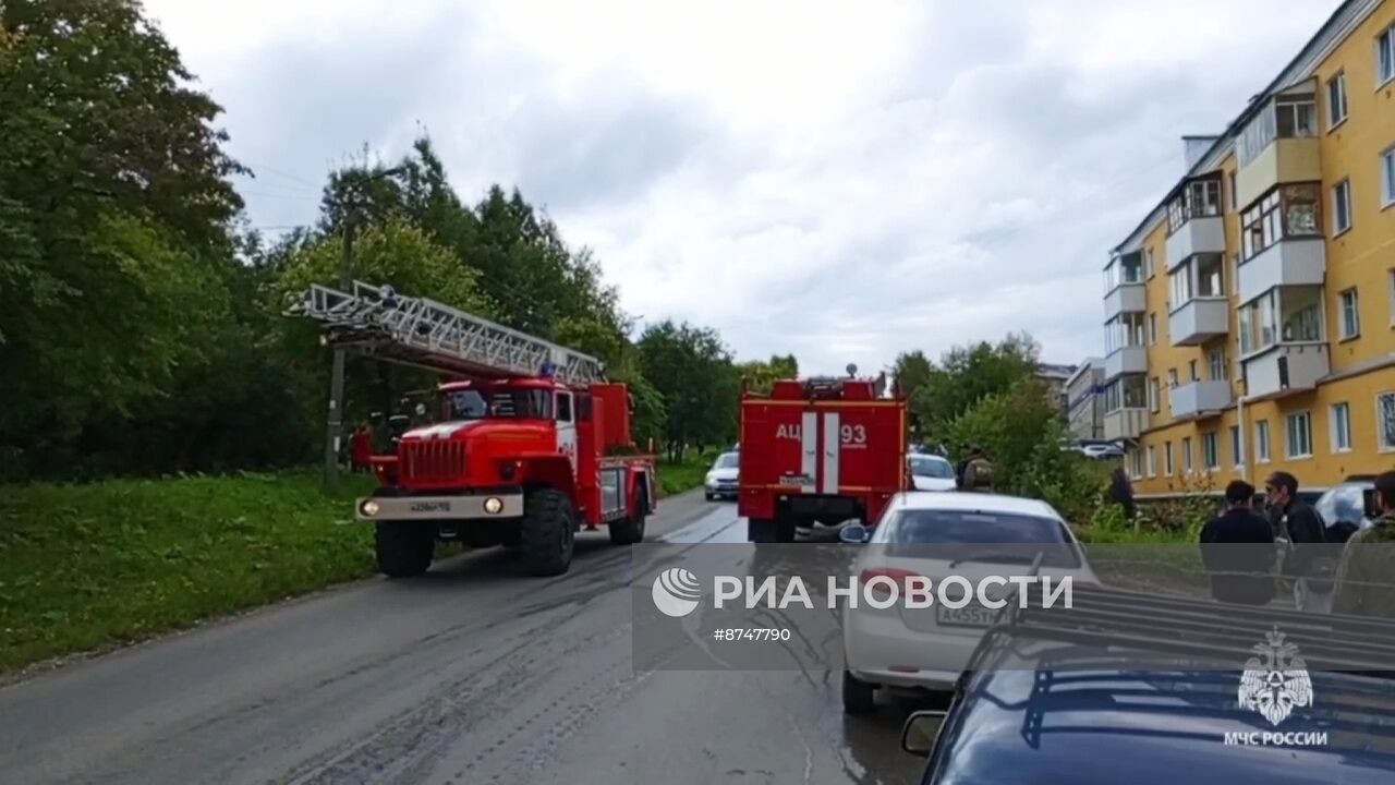 Взрыв газа в жилом доме в Кизеле