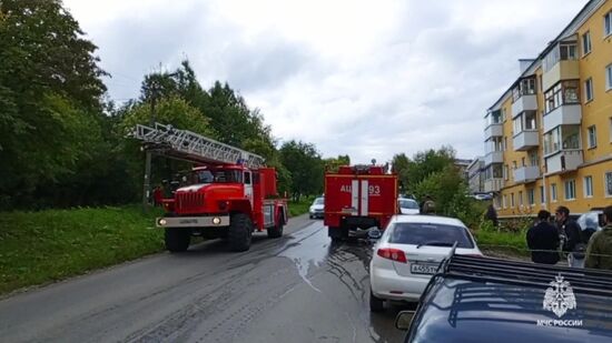 Взрыв газа в жилом доме в Кизеле