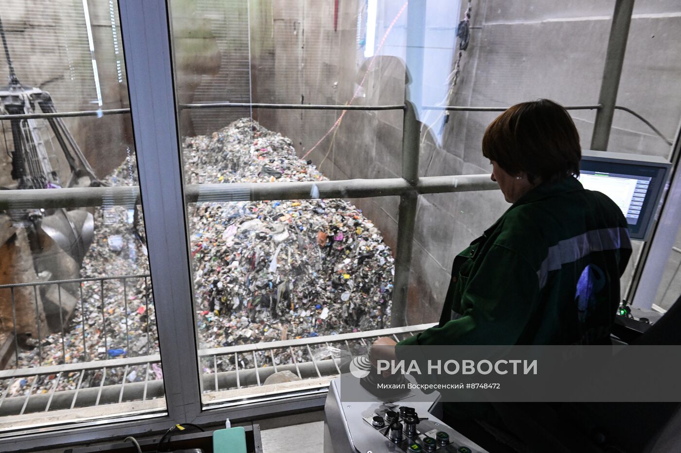 Работа мусоросжигающего завода в Москве