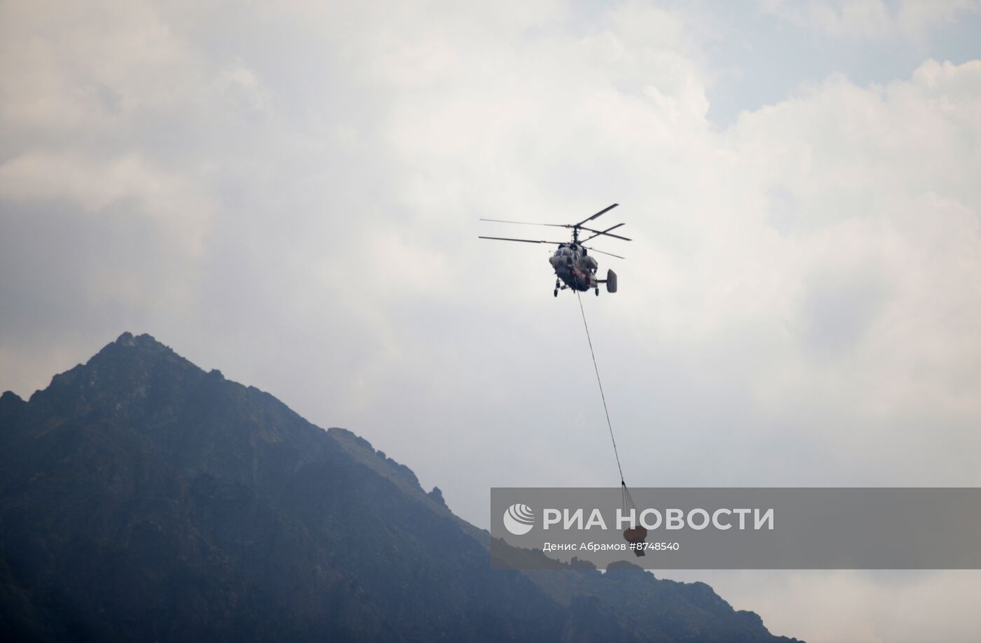 Пожар в Гоначхирском ущелье в Карачаево-Черкесии