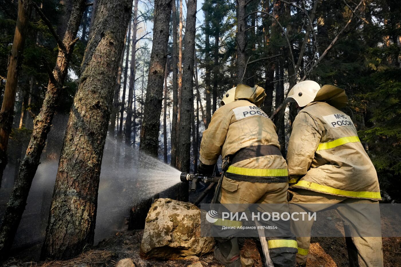 Пожар в Гоначхирском ущелье в Карачаево-Черкесии