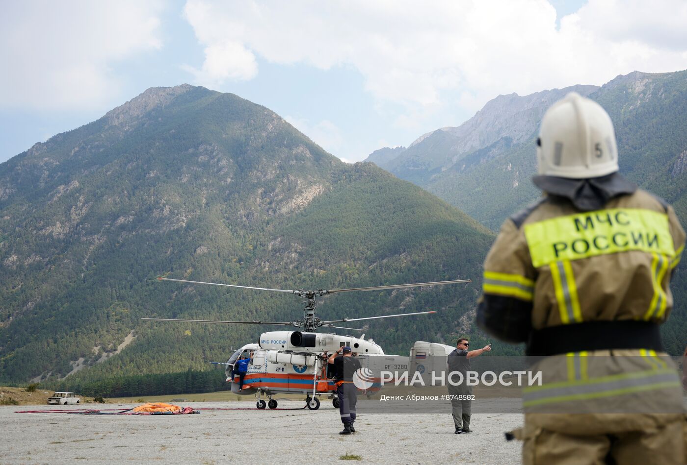 Пожар в Гоначхирском ущелье в Карачаево-Черкесии