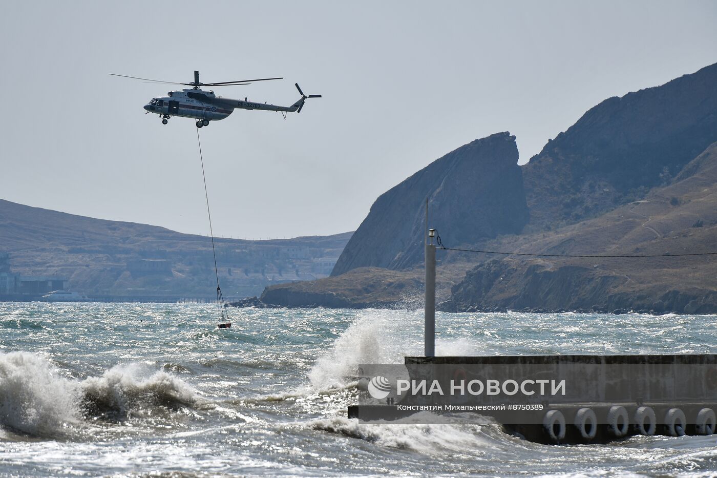 Тушение природного пожара в Тепе-Оба в Крыму