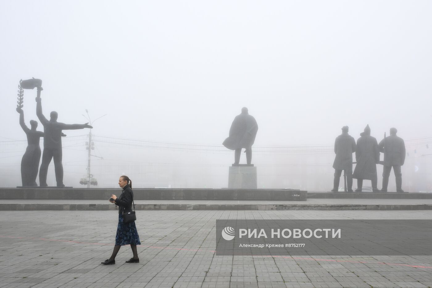 Утренний туман в Новосибирске