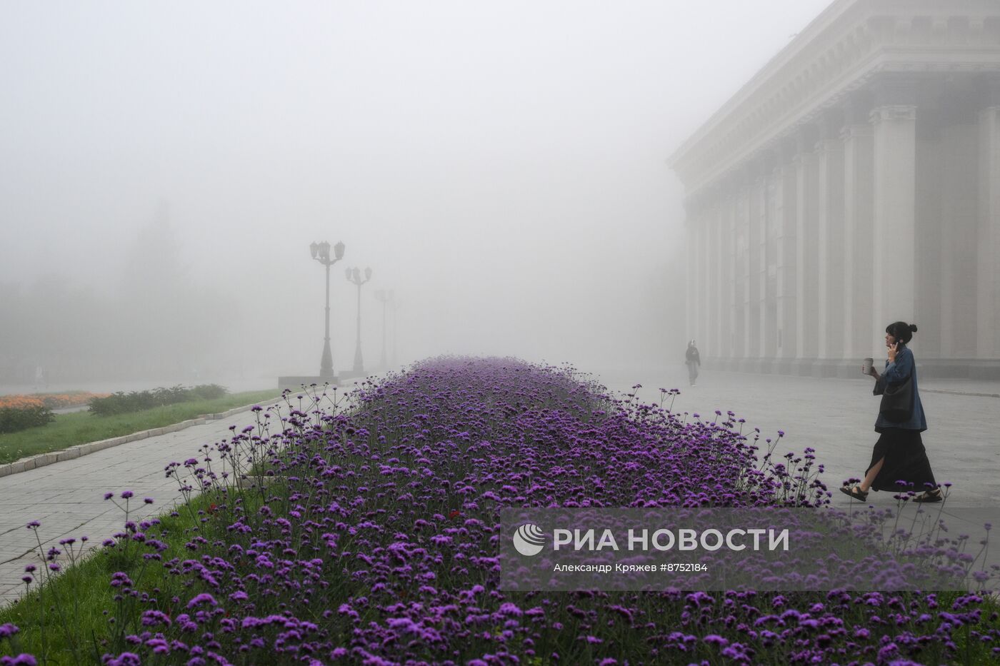 Утренний туман в Новосибирске