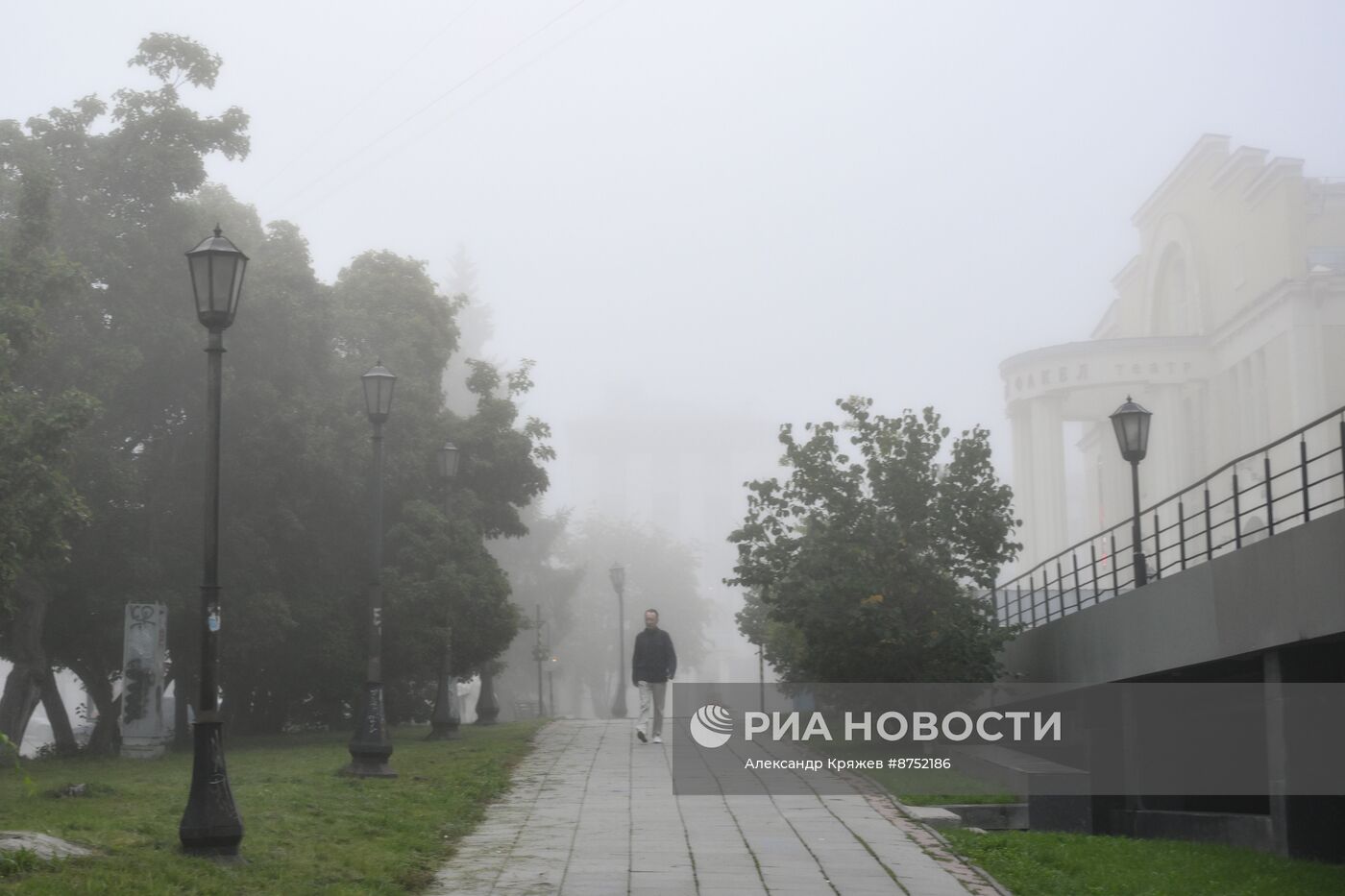 Утренний туман в Новосибирске