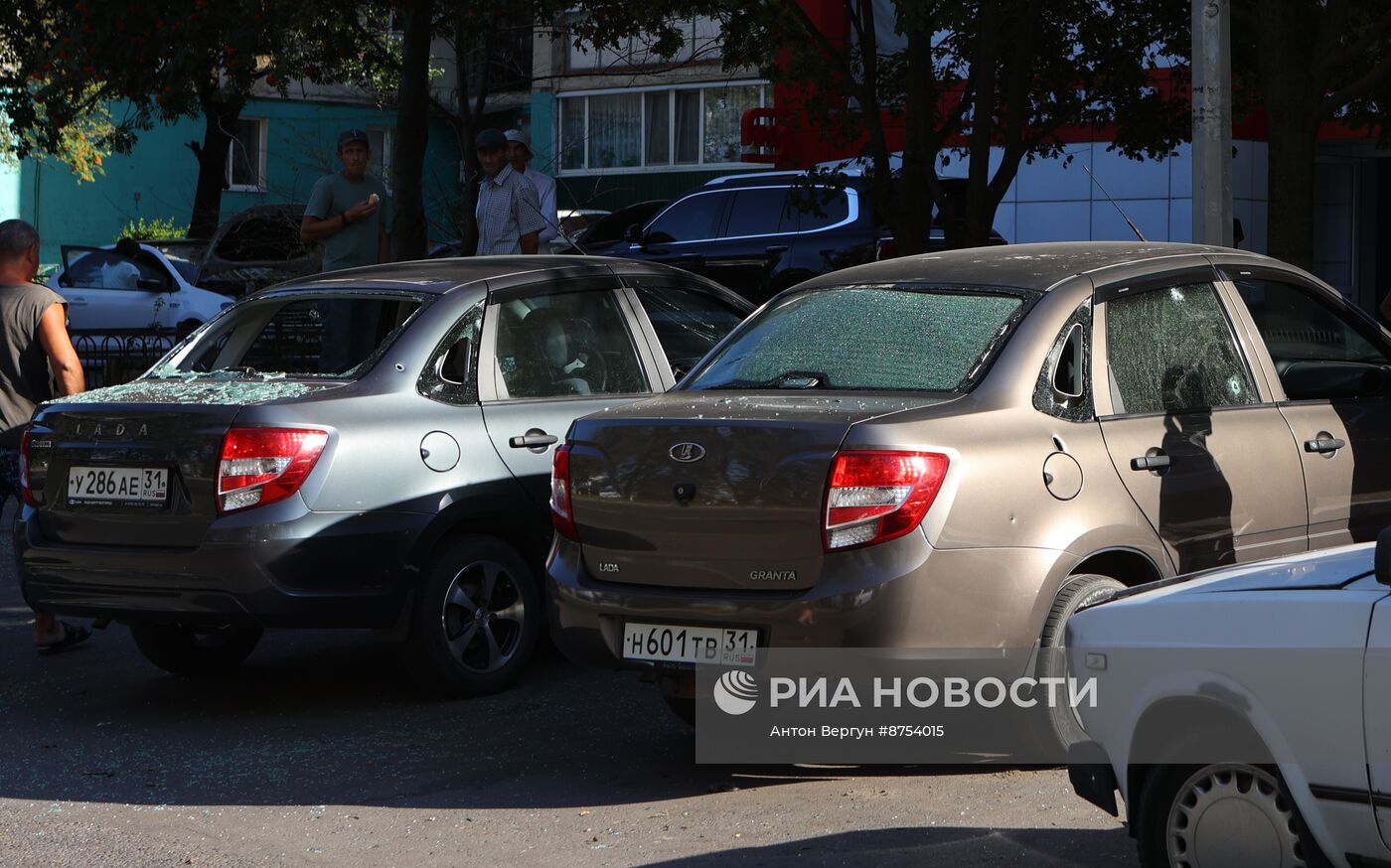 Последствия обстрела в Белгороде