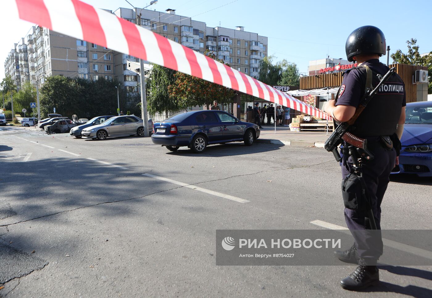 Последствия обстрела в Белгороде