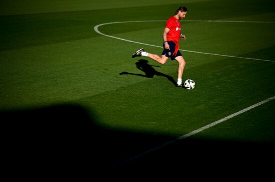 Тренировка национальной сборной России по футболу