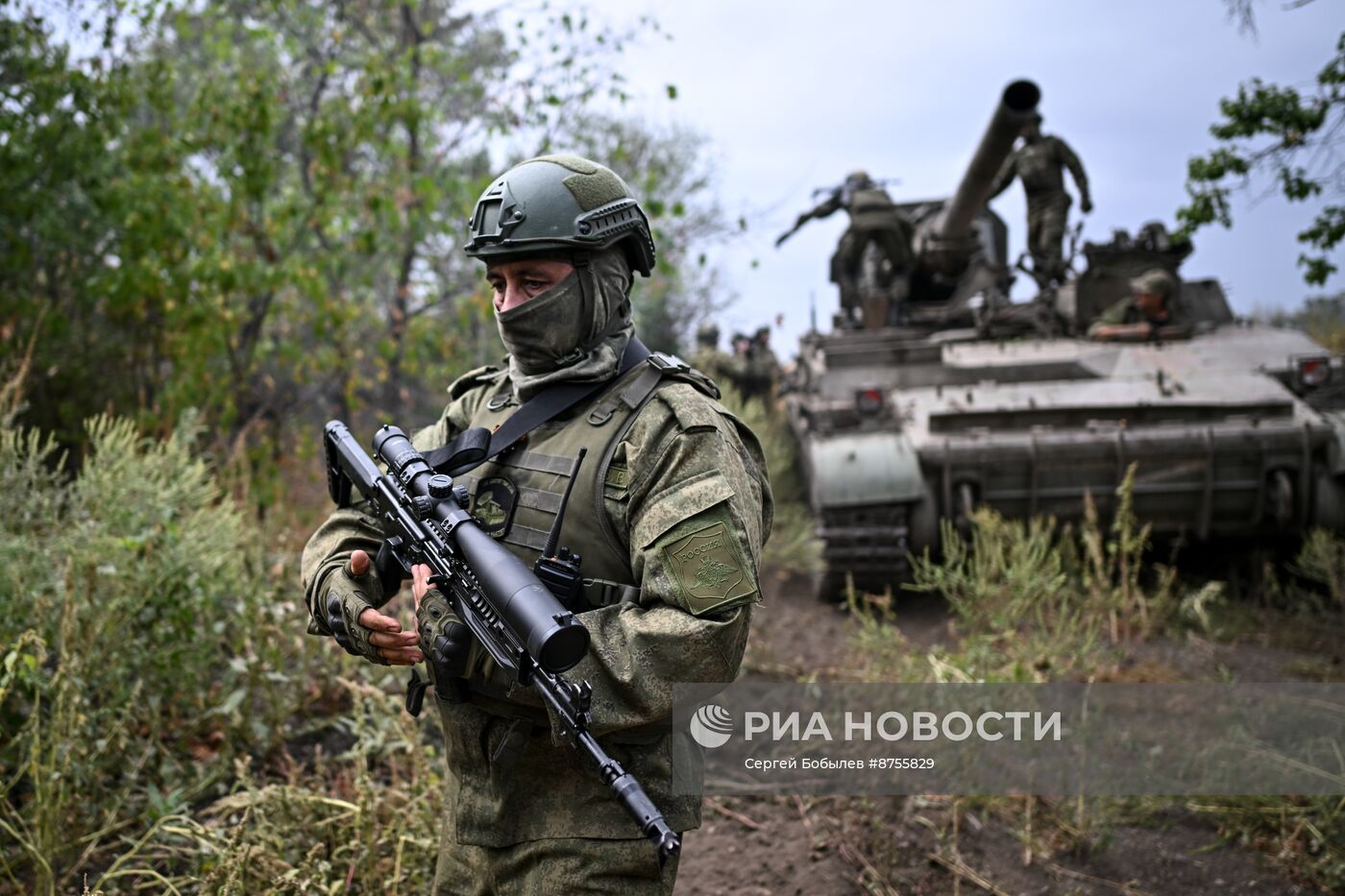 Боевая работа расчета миномета "Тюльпан" в зоне СВО