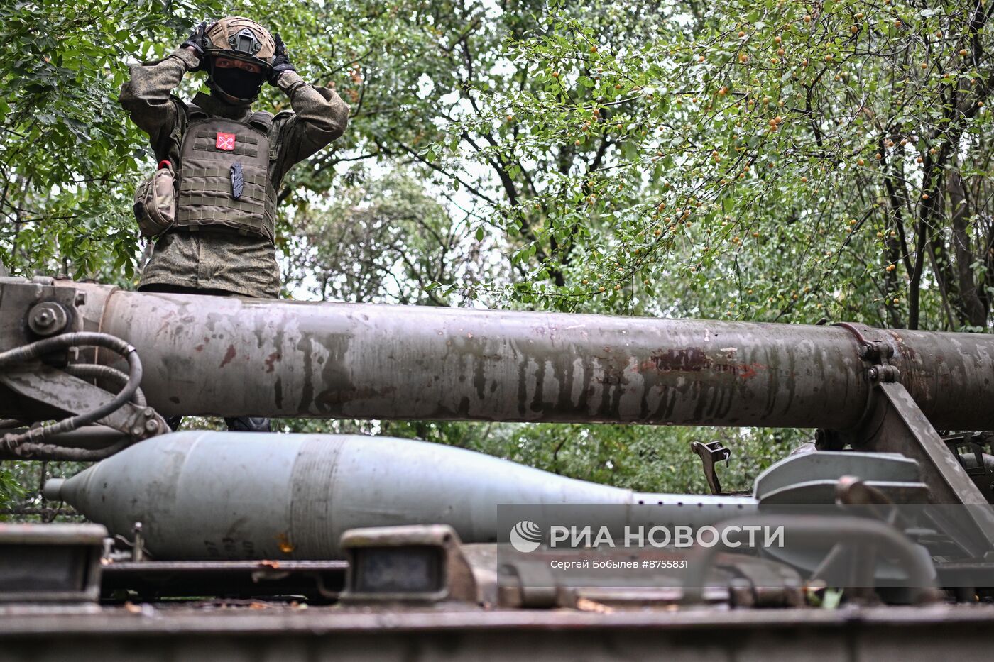 Боевая работа расчета миномета "Тюльпан" в зоне СВО