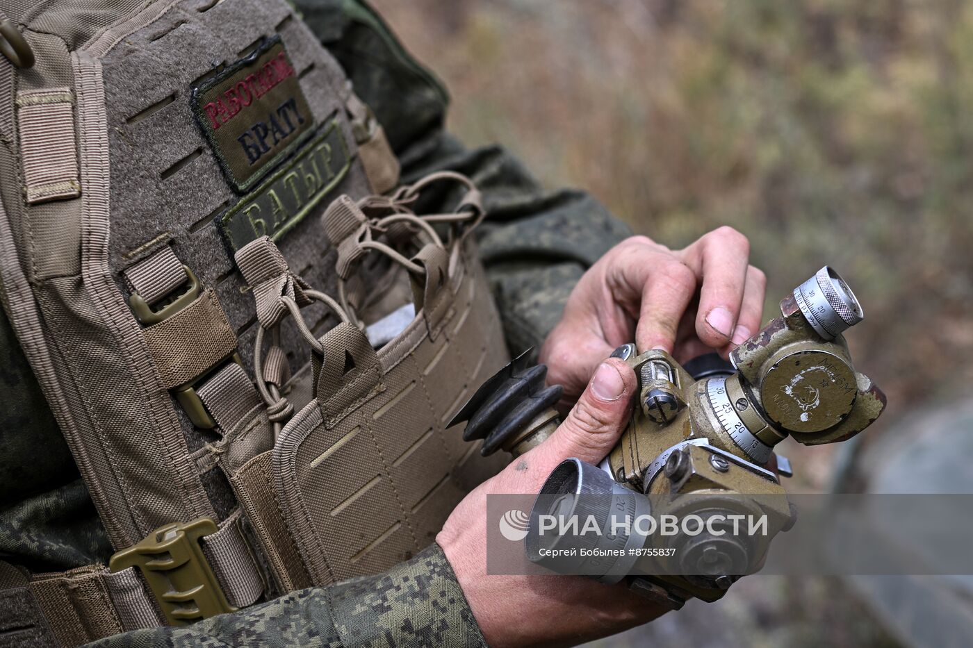 Боевая работа расчета миномета "Тюльпан" в зоне СВО