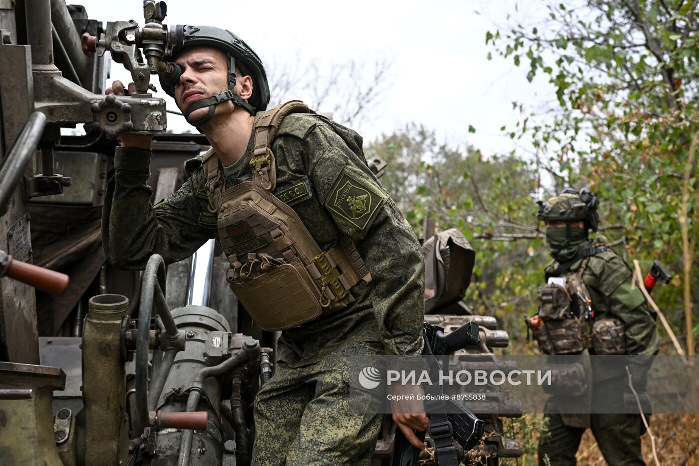 Боевая работа расчета миномета "Тюльпан" в зоне СВО