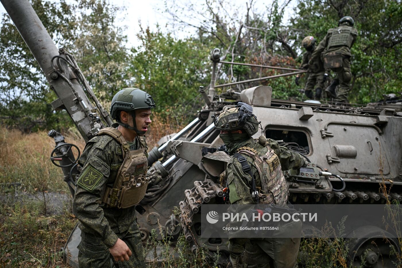 Боевая работа расчета миномета "Тюльпан" в зоне СВО