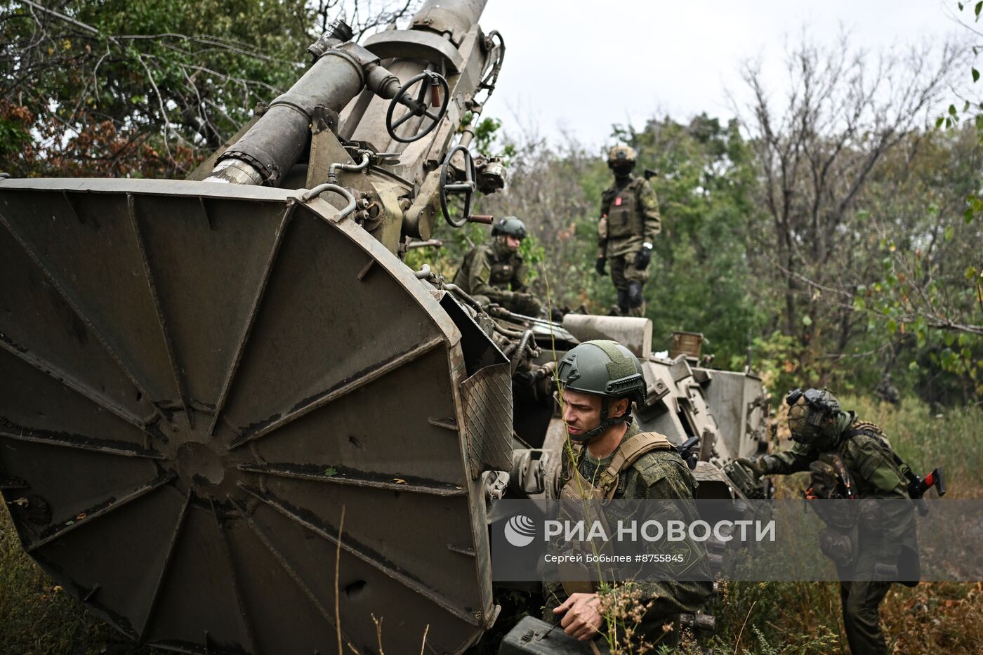 Боевая работа расчета миномета "Тюльпан" в зоне СВО