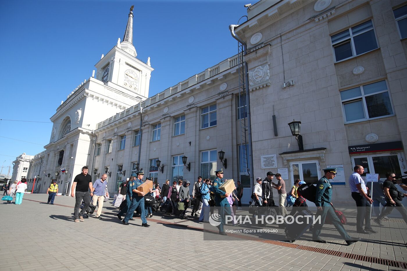 Прибытие беженцев из Курской области в Волгоград