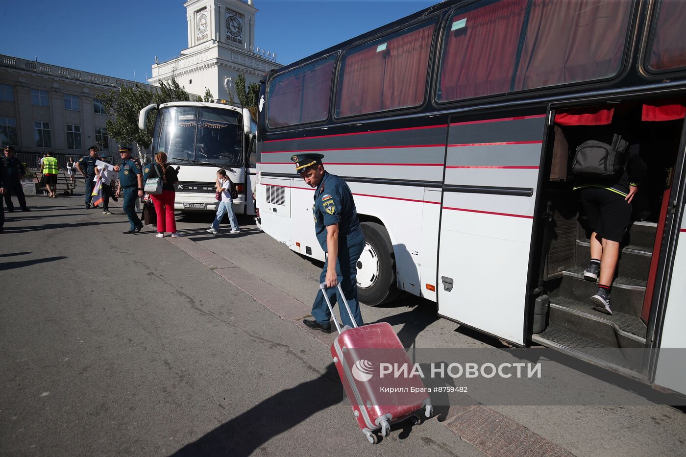 Прибытие беженцев из Курской области в Волгоград