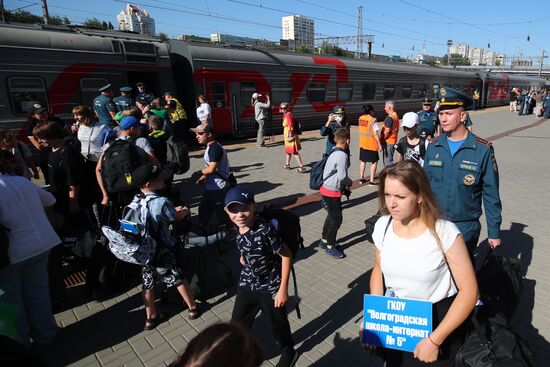 Прибытие беженцев из Курской области в Волгоград