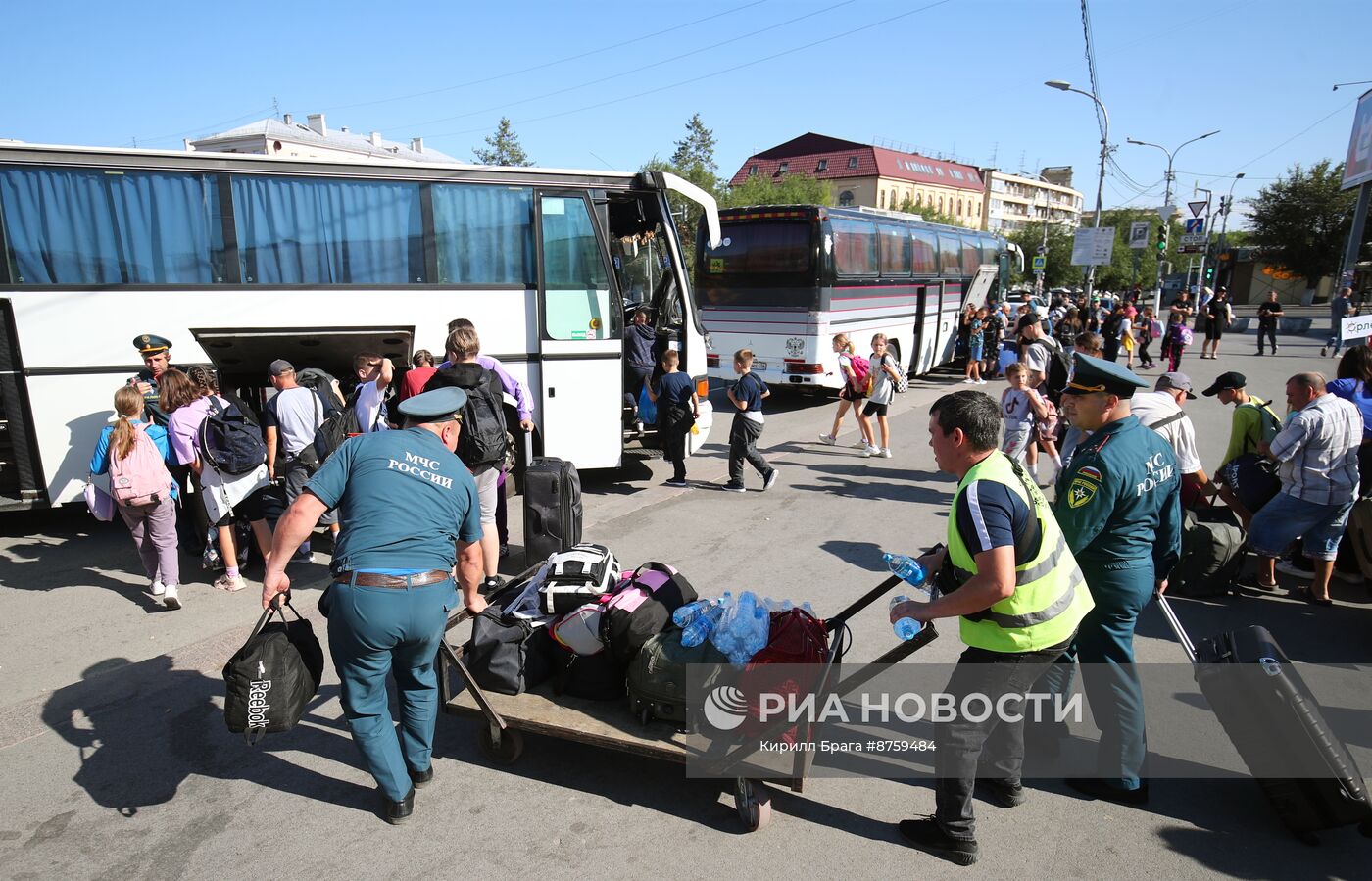 Прибытие беженцев из Курской области в Волгоград