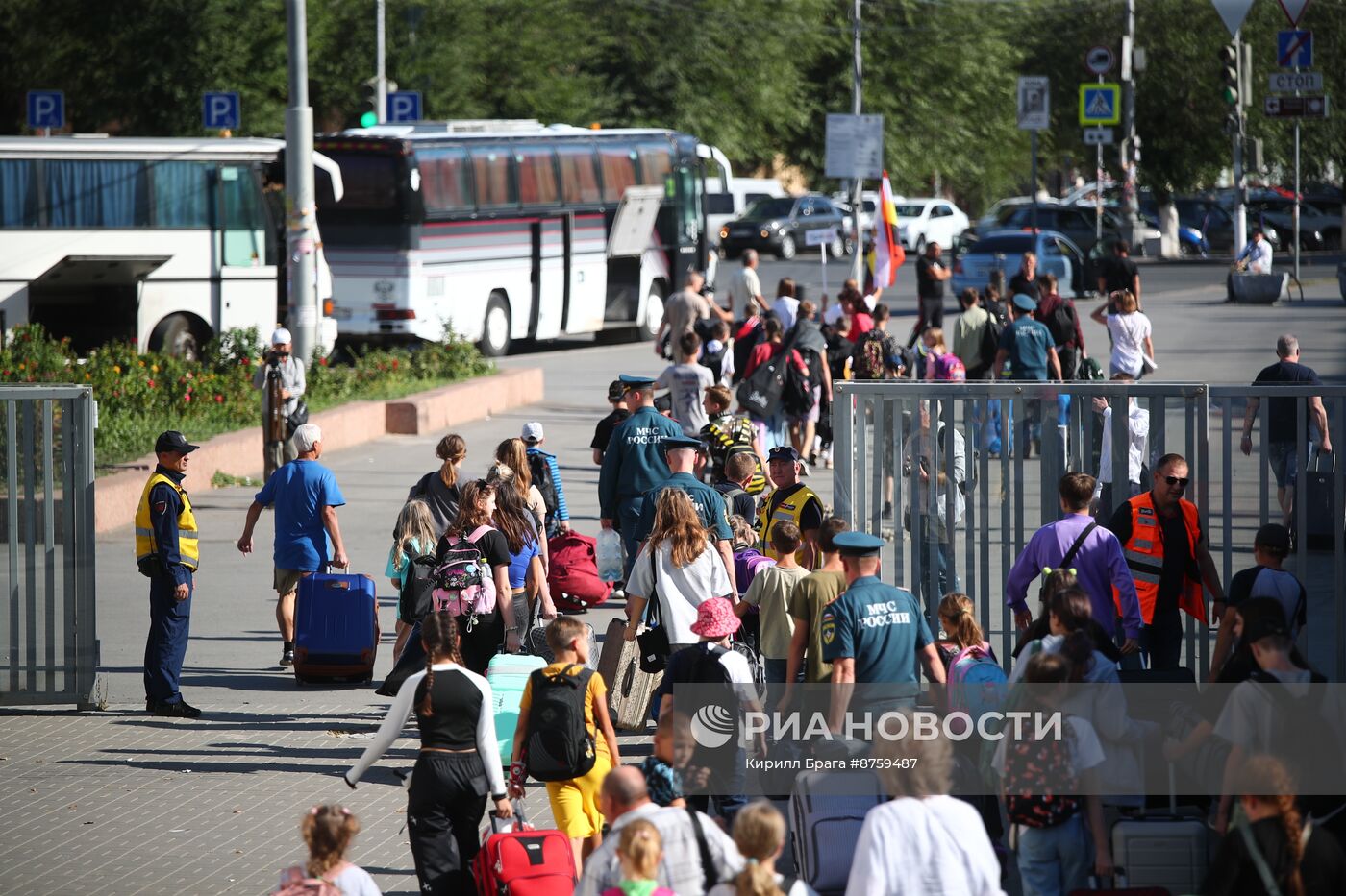 Прибытие беженцев из Курской области в Волгоград