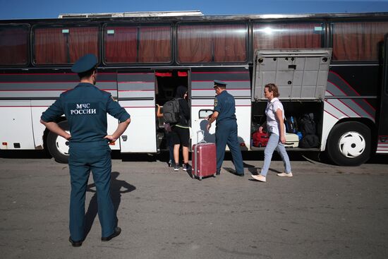 Прибытие беженцев из Курской области в Волгоград