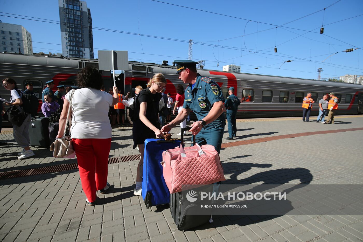 Прибытие беженцев из Курской области в Волгоград