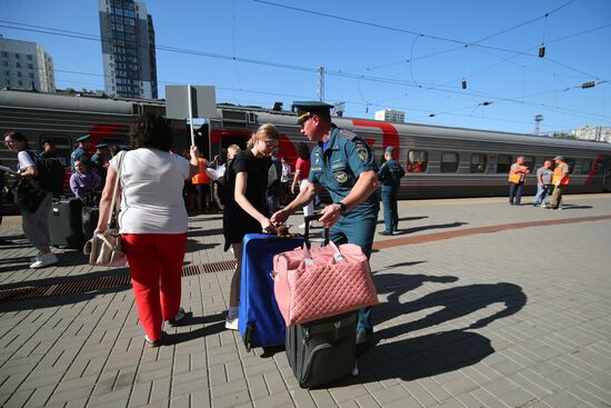 Прибытие беженцев из Курской области в Волгоград